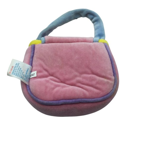 Baby Gund My First Purse Plush Item 5792 Pink Hook Loop Closure Toddler Play Toy - Picture 2 of 6